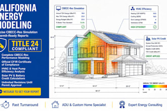 provide fast california title 24 energy form and cf1r for adu and residential
