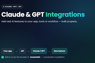 integrate claude or gpt ai into your app, website or workflow