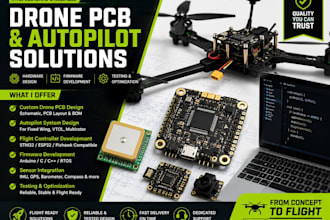 design drone pcb, autopilot system, flight controller and firmware