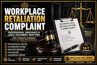 draft a professional workplace retaliation complaint and grievance letter