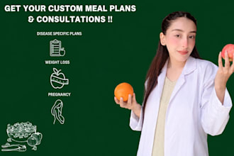 be your dietitian and make custom diet plans