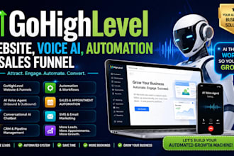 build gohighlevel website, ai voice automation, gohighlevel website ai funnel