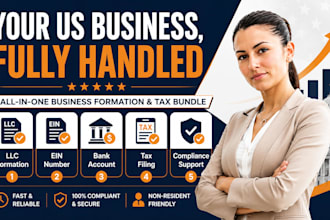 start and maintain your US llc with ein bank and tax filing