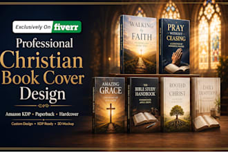 design professional christian book cover for amazon KDP and religious books