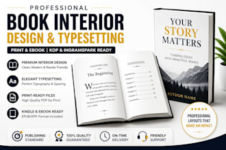 book interior, book layout, book design, ebook layout, book formatting