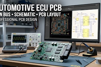 design automotive pcb, ecu, can bus, multilayer and embedded hardware