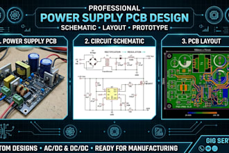 design power supply pcb, schematic and pcb layout