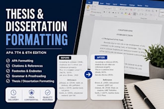 fix and edit thesis, apa, citations, references, footnotes