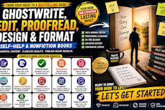 ghostwrite, edit, proofread, design and format your selfhelp and nonfiction book