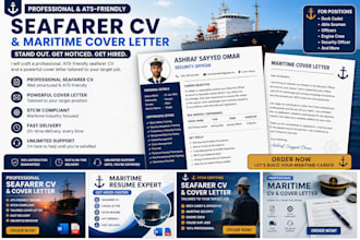 a professional seafarer CV and maritime cover letter