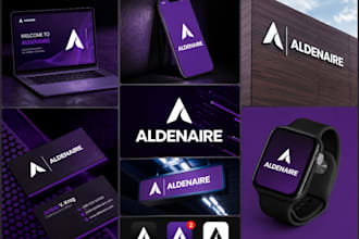 create modern tech logo and brand identity design