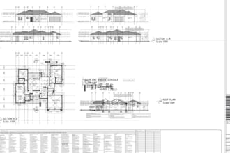 draw house plans, basement layouts and permit drawings with autocad and revit