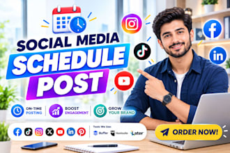 schedule social media post using buffer, hootsuite, later