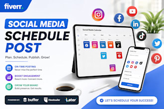 schedule social media post using buffer, hootsuite, later