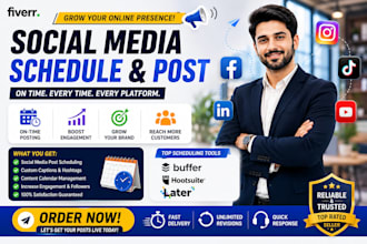 schedule social media post using buffer, hootsuite, later