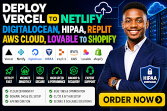 deploy vercel to netlify digitalocean base44 replit AWS cloud lovable to shopify