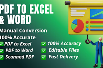 manually convert PDF to excel or word