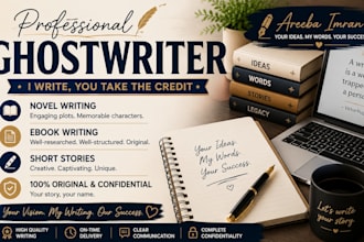 write engaging ghostwritten ebooks, novels and stories
