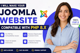 fix joomla PHP 8 compatibility issues and update  website