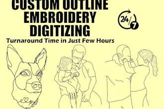 draw line art your cat, dog and pet animal minimalist line art