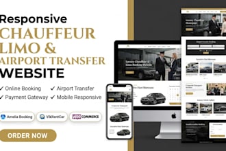 design a chauffeur, limo, airport transfer booking website