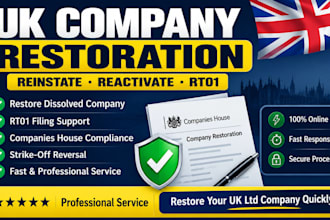 restore UK limited company, reinstate dissolved company with rt01 filing