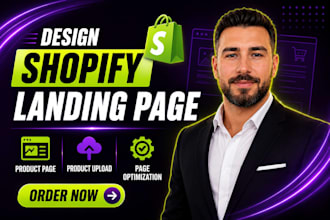 design shopify product page, landing page, product upload and page optimization