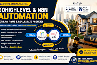 setup gohighlevel and n8n automation for law firms and real estate agencies