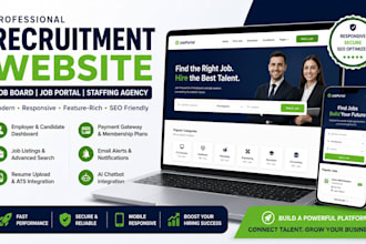recruitment website job board website staffing website job portal agency website
