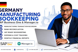 maintain germany manufacturing books using sap business one and manager io