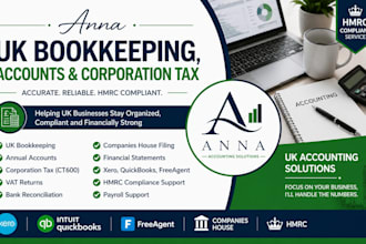 handle UK bookkeeping, accounts and corporation tax