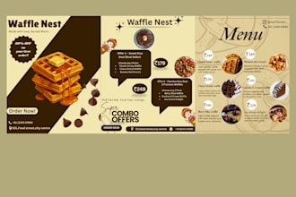 design instagram posts, stories, menus and flyers