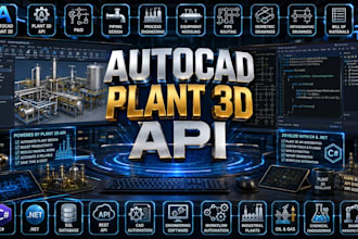 develop autocad plant 3d, api plugin piping automation, c net tools