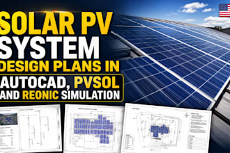 design accurate solar pv system plans in autocad, pvsol and reonic simulations