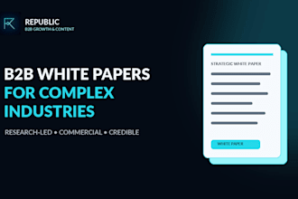 write a research led b2b white paper for complex industries