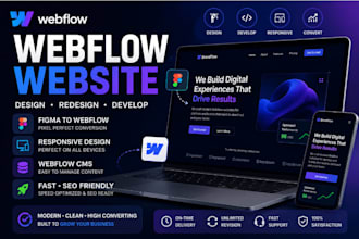 webflow website, redesign webflow, figma to webflow, landing page, webflow cms