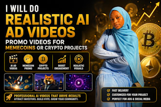make realistic ai ad videos memecoins or crypto project promo videos