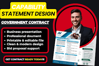 design capability statement for government contract bid proposal