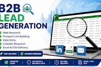 do b2b lead generation and data entry