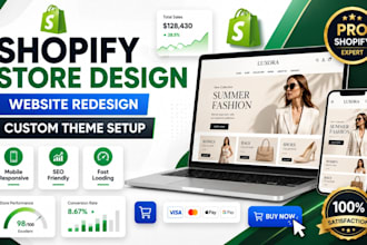 shopify store design shopify website redesign, custom shopify theme setup