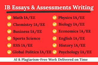 professionally do ib ias and ib extended essays for sl and hl