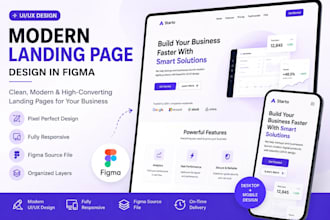 design a high converting landing page UI, figma, website uiux