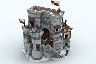 design detailed custom 3d lego moc model, bricklink studio with pdf instructions