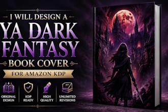 design a ya dark fantasy book cover for amazon kdp