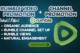 do rumble channel promotion video promotion for real audience growth