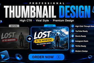 design eye catching shorts, reels and tiktok video thumbnail