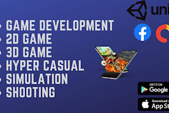 build full unity game, mobile game, 2d 3d multiplayer VR ar game developer