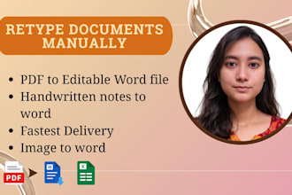 do fast typing services, retype scanned documents