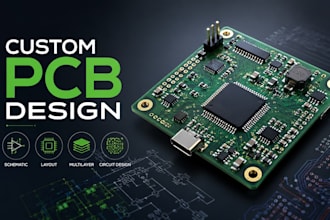 do custom pcb design, pcb layout, schematic, circuit design and multilayer pcb