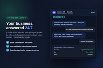 build a custom ai voice agent as your virtual receptionist